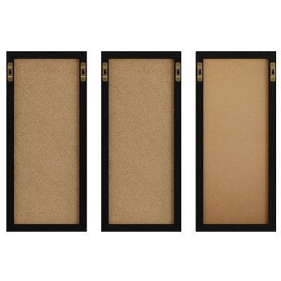 Black Woodgrain Cork, Chalk, and Letter Board Set