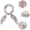 Allegra K Women's Chiffon Floral Print Square Scarves Kerchief Neck Scarf Neckerchief - 4 of 4