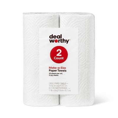 Make-A-Size Paper Towels - 2 Rolls - Dealworthy™