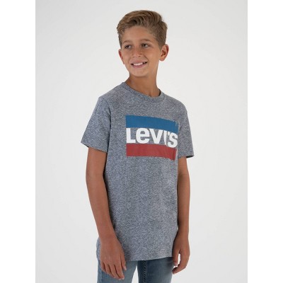 Levi's® Boys' Short Sleeve Sportswear Logo T-shirt - Gray 18-20 : Target