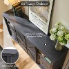 SinCiDo TV Stand for 75 80 Inch TV, Farmhouse Tall Entertainment Center with 4 Drawers & 2 Sliding Barn Door for Living Room - 4 of 4