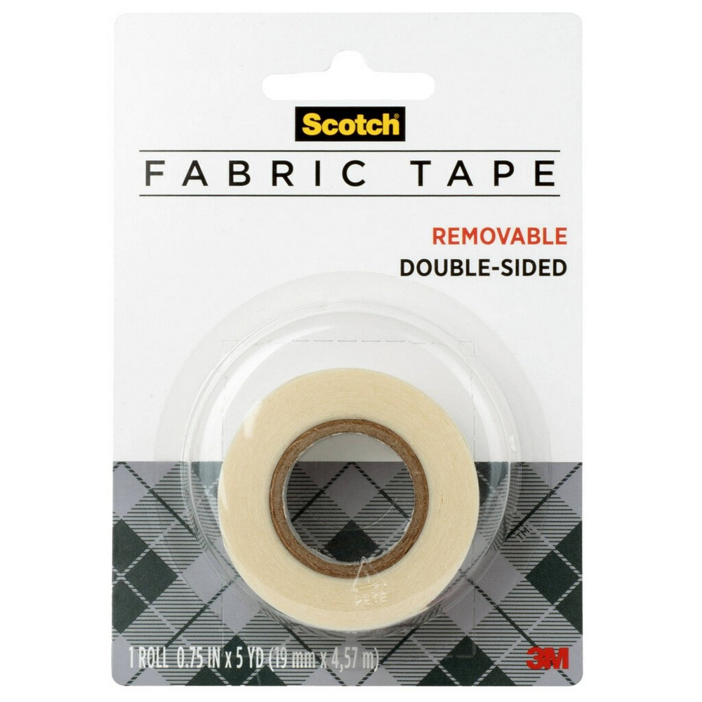 Photos - Accessory Scotch Create Removable Double-Sided Fabric Tape: Hemming & Fashion Tape, 0.75" x 180", Clear