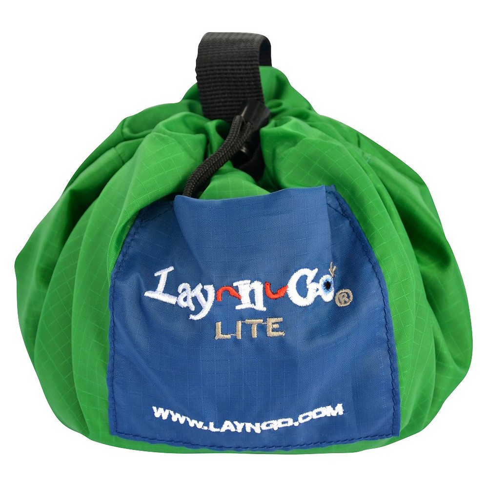 Lay-n-Go LITE (18 ) : Green Activity Play Mat  Drawstring Toy Storage Bag  Kids Gift