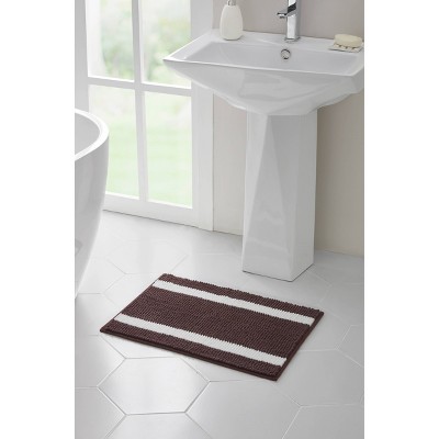 17"x24" Alyson Mini Noodle Bath Rug Brown - VCNY