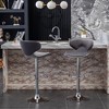 Dsvimoy Counter and Bar Stool Velvet Upholstered Adjustable Swivel Set of 2 for Stylish Living, Gray, 24"*13.2"*18" - 2 of 4