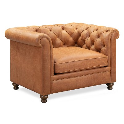 Marseilles Lounge Chair Cognac Tan - Poly & Bark
