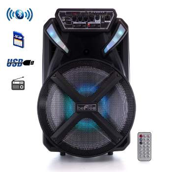 beFree Sound 12 Inch BT Portable Rechargeable Party Speaker