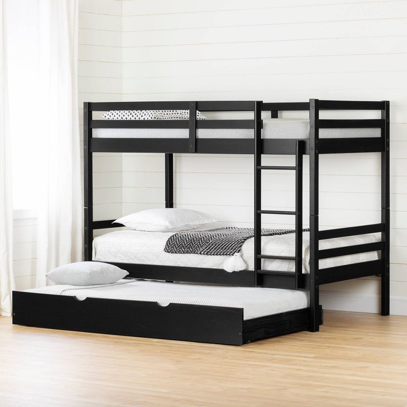 Fakto Kids&#39; Bunk Beds with Trundle Matte Black - South Shore, 3 of 19