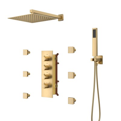 CASAINC 12" Luxury Thermostatic Shower Faucet Set System