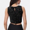 Anna-Kaci Women's Sleeveless Sequin Crop Top with Round Neckline and Sparkle Embellishment - 4 of 4