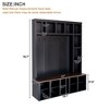PAGED Freestanding Coat Racks with 13 Cubbies and Adjustable Shelves,Hall Tree with 6 Hooks,Entryway Furniture for Hanging Clothes - 3 of 4