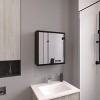 GlasFlength Decorative Wall Mirrors Medicine Cabinet Accent Mirror Wall Mounted Mirror Storage Cabinet for Bathroom Wall, Black, 20"*6"*22" - 3 of 4