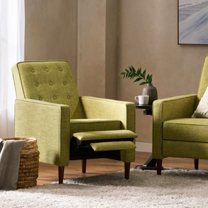Modern Recliner Armchair, Upholstered Lounge Chair with Button-Tufted Backrest for Living Room or Bedroom – Cuddlewood - 1 of 4