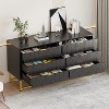 Sideboard, 6 Drawer Dresser, Small Chest of Drawers with Storage, Kitchen Cabinets - 4 of 4