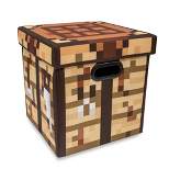 Ukonic Minecraft Crafting Table Fabric Storage Bin Cube Organizer with Lid | 13 Inches