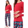INSPIRE CHIC Men's Sleepwear Long Sleeve Tops and Pants Plaid Family Pajamas Set - 4 of 4