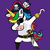 Women's Design By Humans Dabbing Dance Pirate Unicorn Gifts Funny Halloween Costume Gift By lukesstore Racerback Tank Top - 2 of 3