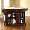 Alexandria Wood Top Full Size Kitchen Island/Cart Mahogany - Crosley: 8 Shelves, 2 Drawers, Adjustable Storage - 3 of 4