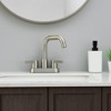 Gulches Brushed Nickel 2-Handle 4-Inch Centerset Bathroom Sink Faucet with Pop Up Drain and Water Supply Lines - 3 of 4