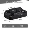 VASIP Modern 2-Seater Modular Cloud Sofa,Memory Foam Sectional Sofa  Corduroy Fabric Deep Loveseat, No Assembly Required ,for Living Room,Beige - 3 of 4