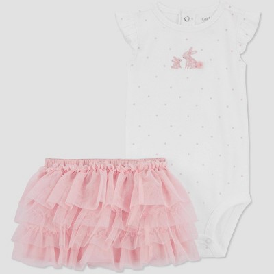 Image of Carter's Just One You® Baby 2pc Bunny Tutu Coordinate Set - Pink 3M