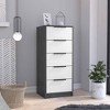 Lyngins Modern 5-Drawer Dresser with Metal Handles,Chest of Drawers,Tall Dresser,Storage Furniture for Bedroom,Living Room - 2 of 4