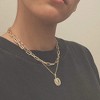 Dainty Gold Choker Necklace for Women, 14K Gold Plated Adjustable Chain with Medallion Charms - 3 of 4
