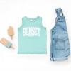The Juniper Shop Varsity Sunset Chaser Toddler Tank - 5/6T - Seafoam - 2 of 4