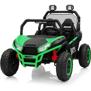 Remote-Control 24V Kids’ Off-Road UTV, 2-Seater Electric Ride-On Car w/Suspension, LED Lights, Outdoor Toy for Ages 3–8 - 1 of 4