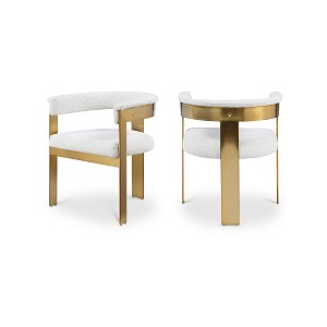 Meridian Furniture,Romeo Boucle Fabric Dining Chair, Set of 2 - 1 of 4