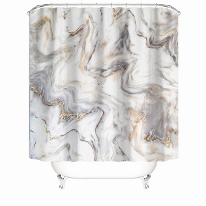 Marble Irregular Pattern Shower Curtains for Bathroom Waterproof Fabric Bath Curtain Durable Soft Stylish Bathroom Decor 72x72 Inch - 1 of 1