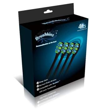 Brushkinz™ – The ultimate sonic  toothbrush that takes   personalization to the next  level!   4 Pack Replacement Brush  heads