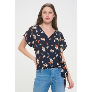 WEST K Women's Dallas Side-Tie Dolman Sleeve Top - 1 of 4