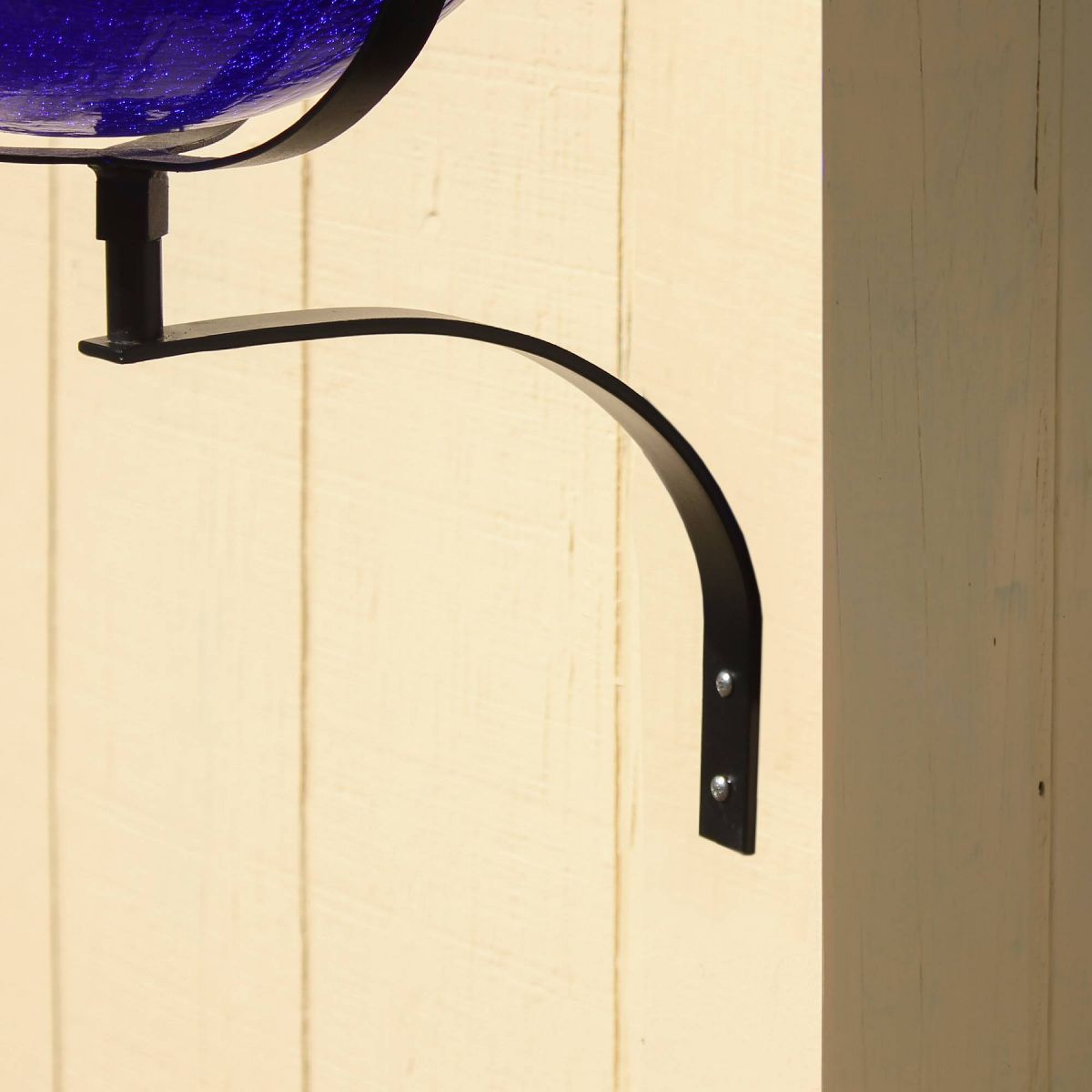 12.5" Reflective Crackle Glass Birdbath Bowl with Wall Mount Bracket - Achla Designs: Weather-Resistant, No Assembly Required - thumbnail 5