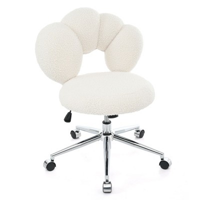 NicBex Adjustable Height Swivel Home Office Chair with Hollow Back Design for Work Study Vanity
