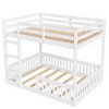 TIRAMISUBEST Full over Full Size Bunk Bed with Ladder and Guardrails, Solid Wood Floor Bunk Bedframe with Slats Support - 4 of 4