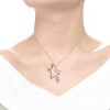 Guili Sterling Silver Star Pendant Necklace with Gold Accents, Inspired by the Night Sky, Offering a Dazzling and Captivating Look - 2 of 3