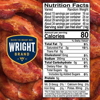 Wright Hickory Thick Cut Bacon - 24oz