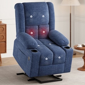 Grungis Power Lift Sofa Chair with USB Ports,Massage and Heat,Adjustable Sofa with Cup Holders,Recliner Single Couch for Elderly People - 1 of 4