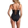 Women's Luxe Over The Shoulder One Piece - La Blanca - 2 of 3