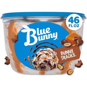 Blue Bunny Bunny Tracks Ice Cream - 46 fl oz - 1 of 4