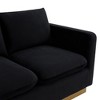LeisureMod Nervo Mid-Century Modern Sofa Upholstered in Velvet with Gold Frame - 4 of 4