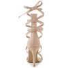 Allegra K Women's Open Toe Strappy Lace Up Stiletto High Heel Sandals - 3 of 4