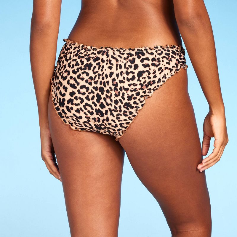 Women's Ruffle Cheeky Bikini Bottom - Shade & Shore™ Multi Animal Print, 6 of 7