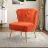 Quentin Velvet Accent Side Chair with Golden Metal Base | Karat Home - 2 of 4