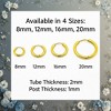 Stainless Steel Hoop Earrings by Ginger Lyne Huggie Style for Lobe Cartilage Piercing Body Jewelry - 3 of 4