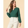 INSPIRE CHIC Women's Chiffon Semi Sheer Keyhole Neck Elegant Work Blouse - 4 of 4