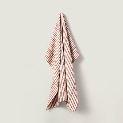 Ticking Stripe Flour Sack Kitchen Towel Red/Natural - Hearth & Hand™ with Magnolia