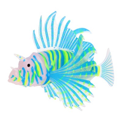 Unique Bargains Aquarium Artificial Lion Fish Glowing Ornament Simulation with Suction Cup 1 Pc