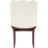 Meridina Furniture,Shaw Cream Chenille Fabric Upholstered Dining Chair - 3 of 4